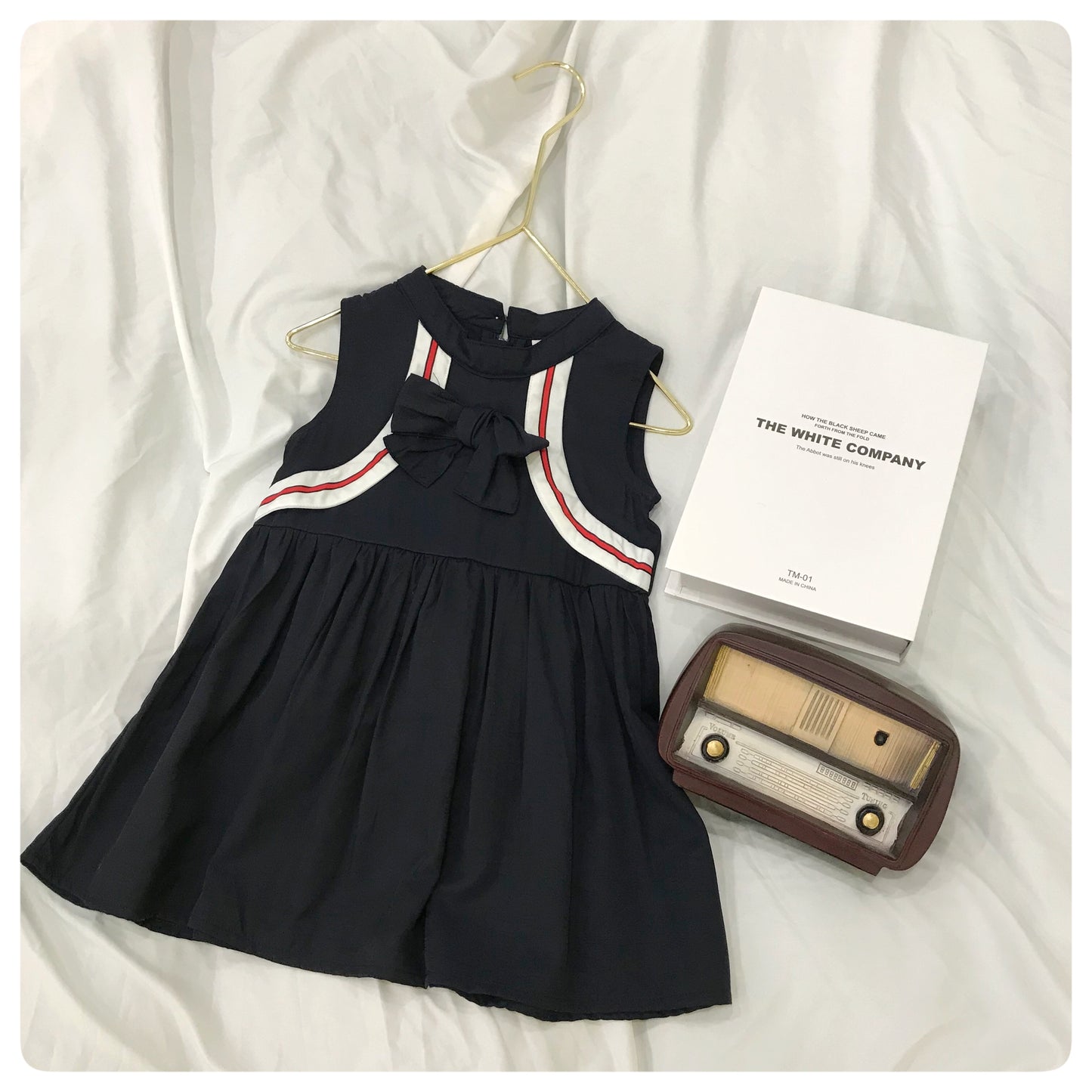Girls' Navy Dress Sleeveless