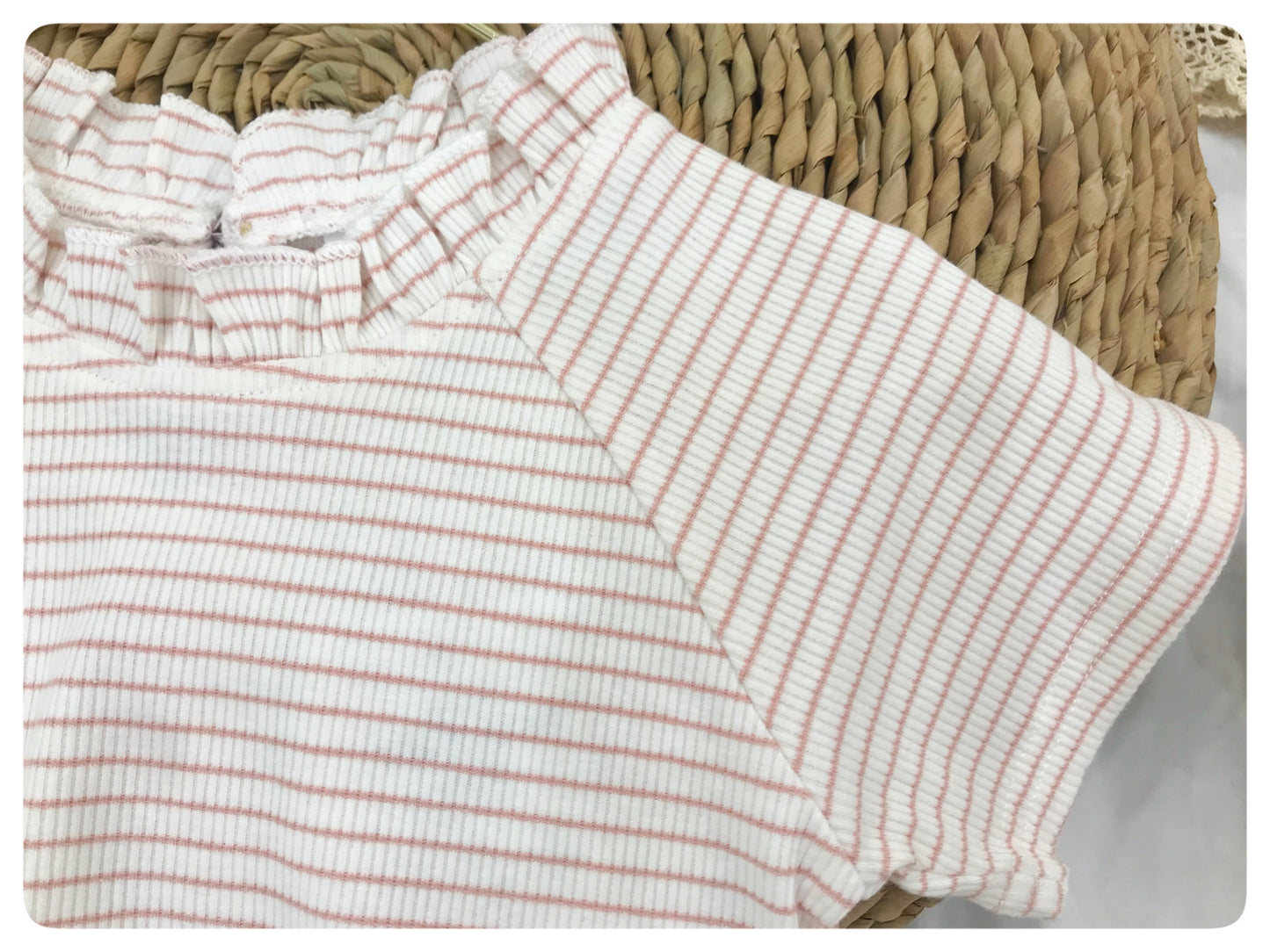 Girls' Striped Top and Ruffled Tulle Skirt Dress