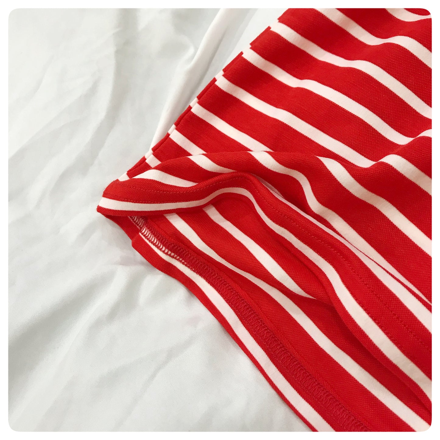 Baby Girl +Red Striped Top with Black Bow Detail