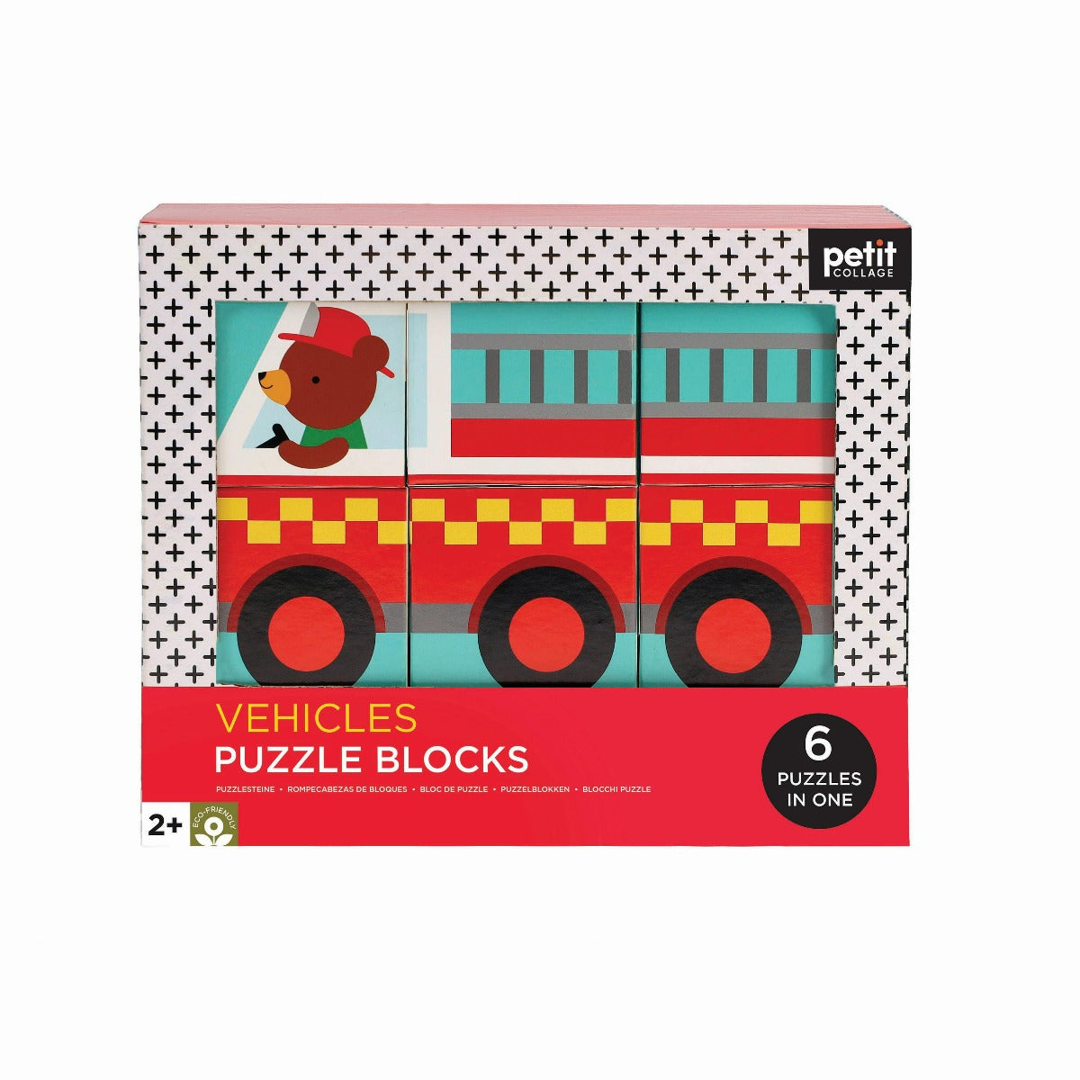 Petit Collage Puzzle Blocks - Vehicles