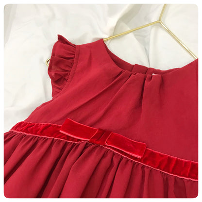 Girls' Elegant Red Dress | Size 1-5