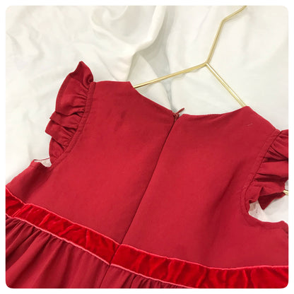 Girls' Elegant Red Dress | Size 1-5